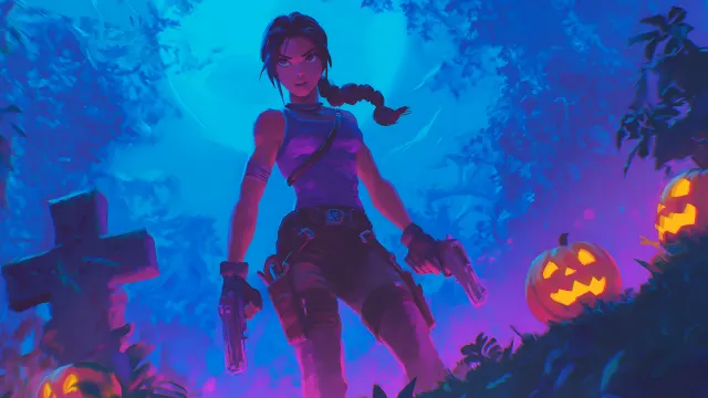 Tomb Raider Lara Croft Witch Hunter Graveyard wallpaper on Pixipics