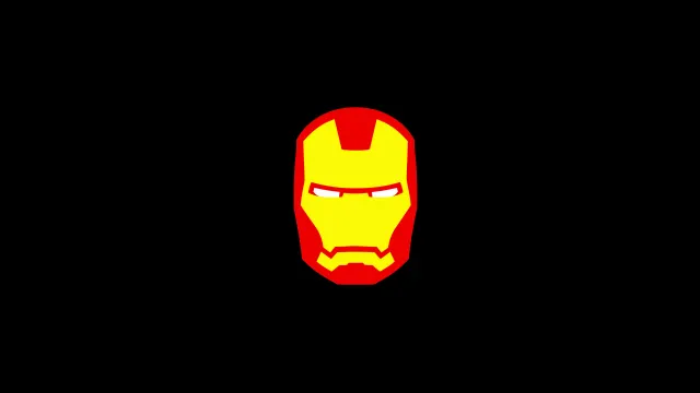 Tony Stark Helmet Simple Design On Black wallpaper on Pixipics