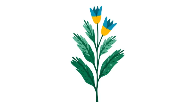 Ukraine Aesthetic Logo Blue And Yellow Flowers wallpaper on Pixipics