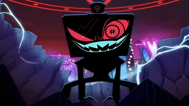 Vox Demon Grinning Over Rocky Terrain In Hell wallpaper on Pixipics