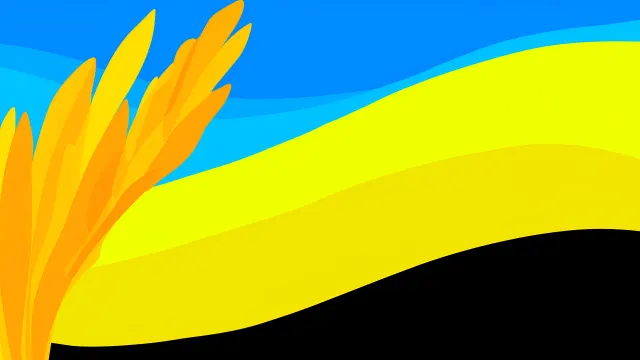 Waving Flag Stylized Wheat Stalks wallpaper on Pixipics