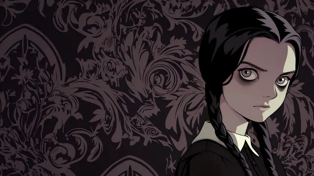 Wednesday Addams Victorian Wall Dark Style wallpaper on Pixipics