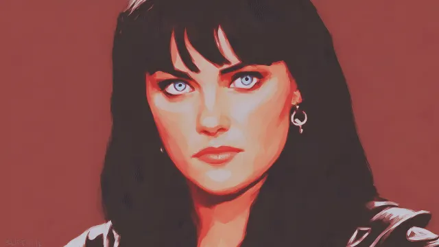 Xena Warrior Princess Red Portrait wallpaper on Pixipics