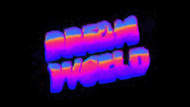 Y2K Chrome Text Dream World wallpaper on Pixipics