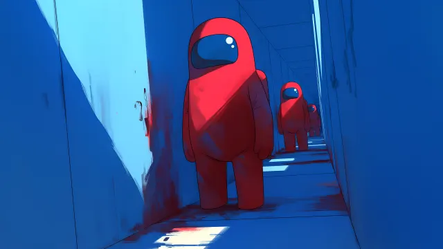Among Us Crewmates Suspicious Corridor wallpaper from Pixipics