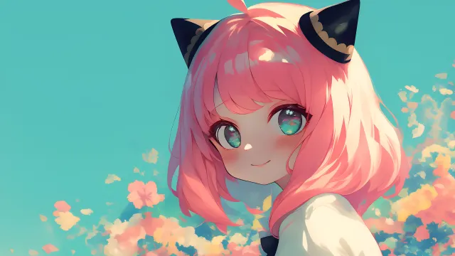 Anya Forger Aesthetic Blue Spy X Family Anime wallpaper on Pixipics