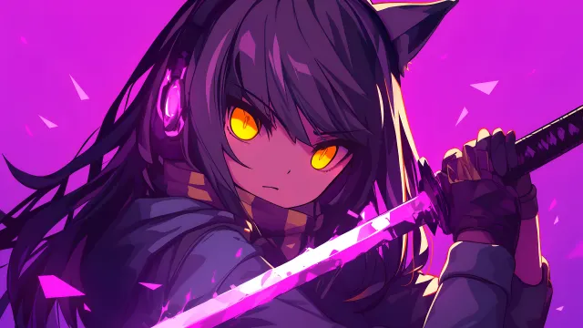 Aphmau Purple Sword Battle wallpaper on Pixipics