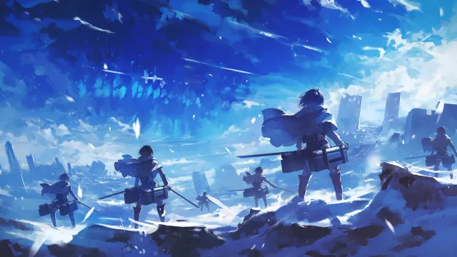 Attack On Titan Survey Corps Snow wallpaper from Pixipics