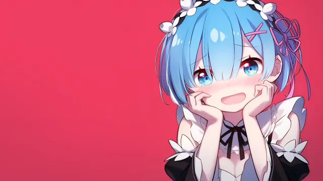 Chibi Rem Red Blush Cute wallpaper on Pixipics