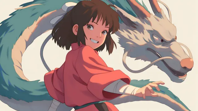 Chihiro Dragon Spirited Away wallpaper on Pixipics