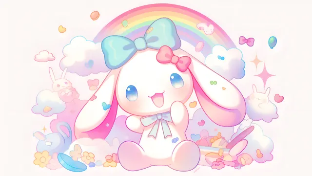 Cinnamoroll Rainbow Sanrio Cute wallpaper on Pixipics