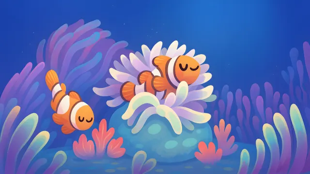 Clownfish Coral Reef Underwater Cute wallpaper from Pixipics
