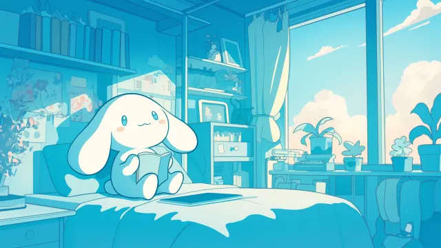 Cute Cinnamoroll Book Window wallpaper on Pixipics