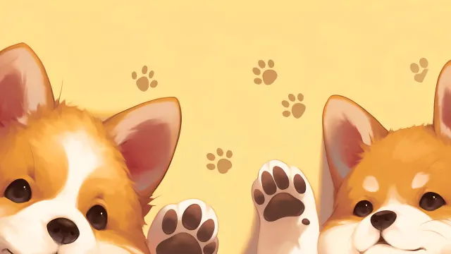 Cute Corgi Dogs wallpaper from Pixipics