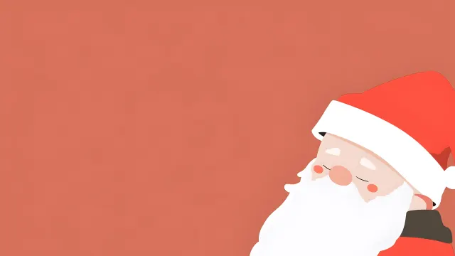 Cute Santa Claus Orange Minimalist wallpaper from Pixipics