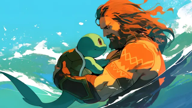 Dc Comics Aquaman Squirtle Ocean Friends wallpaper on Pixipics