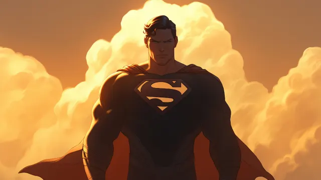 Dc Superman Yellow Clouds wallpaper on Pixipics