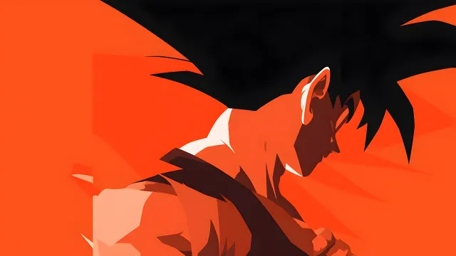 Dragon Ball Goku Orange Minimalist wallpaper from Pixipics
