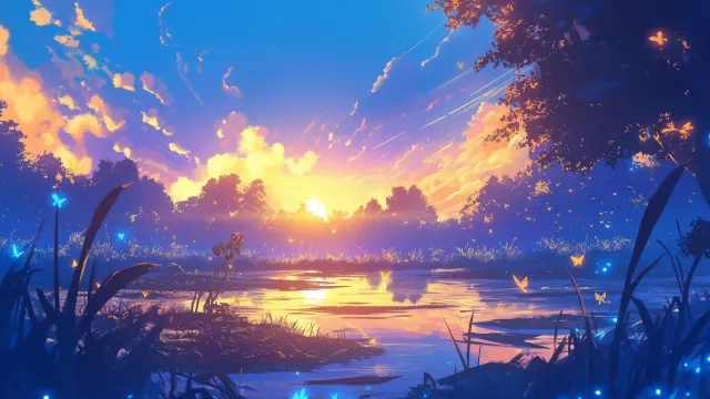 Fairycore Magic Sunset wallpaper from Pixipics