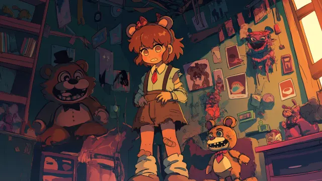 Fnaf Lonely Child In Dark Room wallpaper on Pixipics