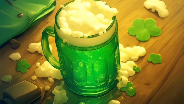 Frothy Green Beer St Patricks Day wallpaper on Pixipics