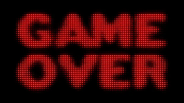 Game Over Pixel Art Red Glow wallpaper on Pixipics