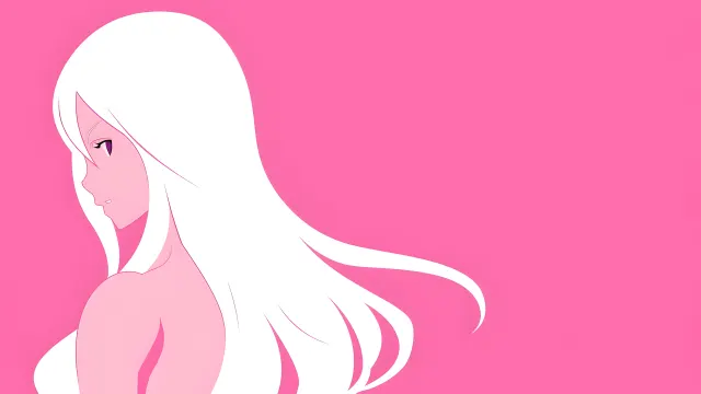 Girl Looking Side Pink Minimalist wallpaper on Pixipics