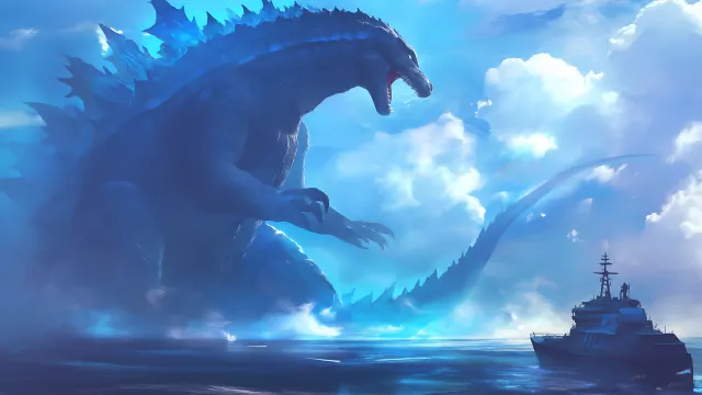 Godzilla Sea wallpaper on Pixipics
