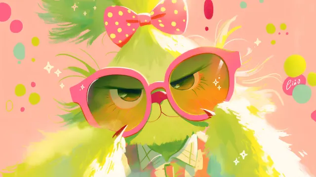 Grinch Playful Style Bowtie wallpaper on Pixipics
