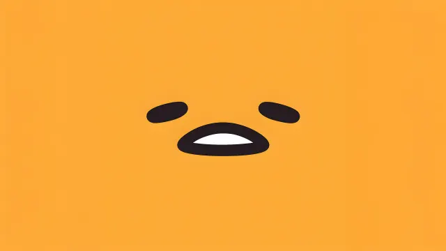 Gudetama Face Minimalist Orange wallpaper from Pixipics