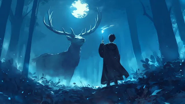 Harry Potter Forbidden Forest Patronus wallpaper on Pixipics