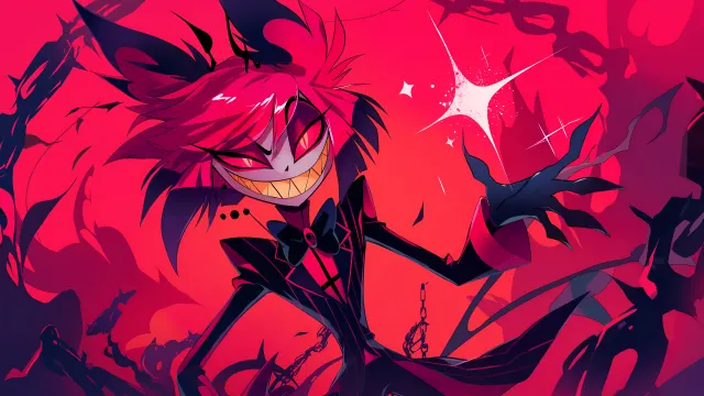 Hazbin Hotel Alastor Red wallpaper on Pixipics