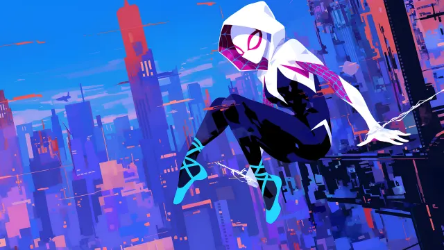 Into The Spider Verse Gwen Stacy City View wallpaper on Pixipics