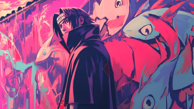Itachi Uchiha By Graffiti Wall wallpaper on Pixipics