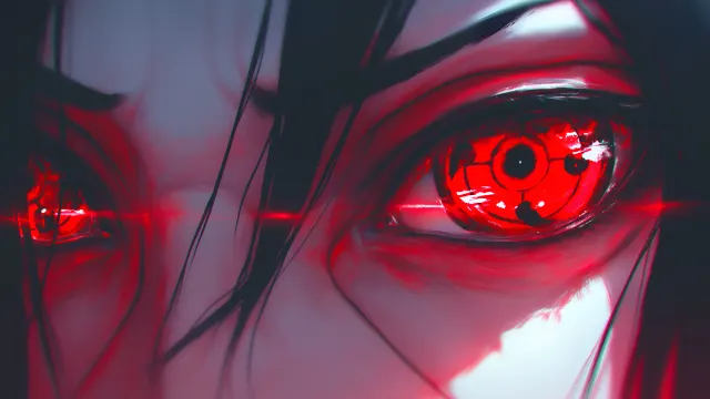Itachi Uchiha Sharingan Eye Closeup wallpaper on Pixipics