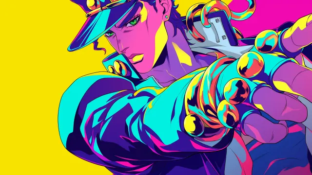 Jojos Bizarre Adventure Jotaro Kujo Colorful wallpaper from Pixipics