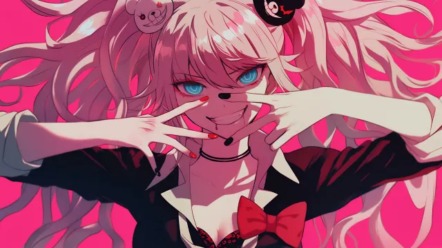Junko Enoshima Pink Chaos wallpaper on Pixipics