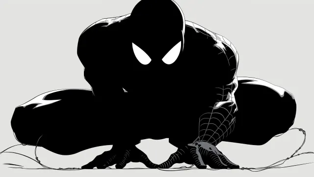 Marvel Spider Man Black Silhouette wallpaper on Pixipics