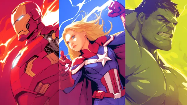 Marvel Superheroes Iconic Trio wallpaper on Pixipics