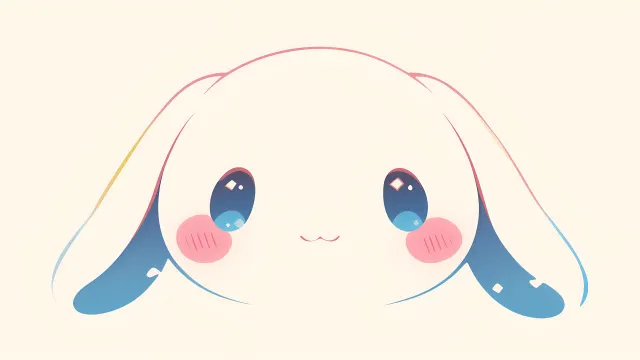Minimalist Cinnamoroll Face Outline wallpaper from Pixipics