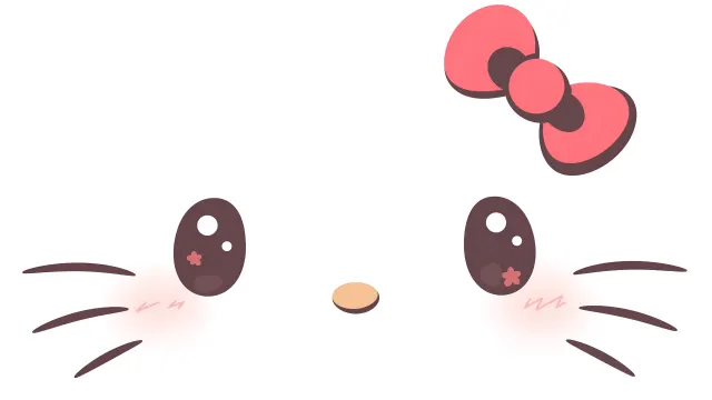 Minimalist Hello Kitty Face Outline wallpaper on Pixipics