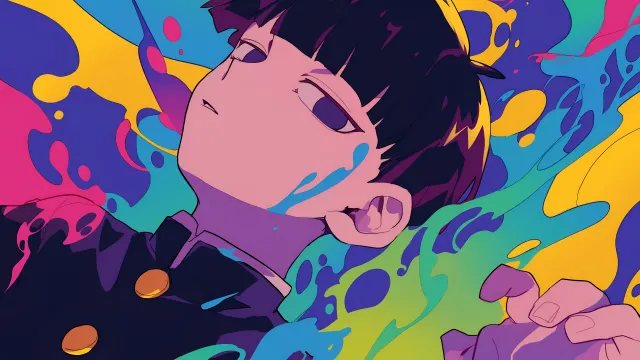 Mob Psycho 100 Shigeo Colorful wallpaper from Pixipics