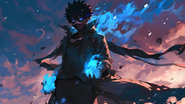 My Hero Academia Dabi Blue Flames wallpaper on Pixipics