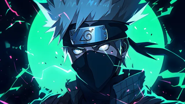 Naruto Kakashi Hatake Green Moon wallpaper on Pixipics