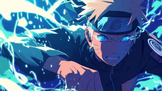 Naruto Uzumaki Blue Lightning wallpaper on Pixipics