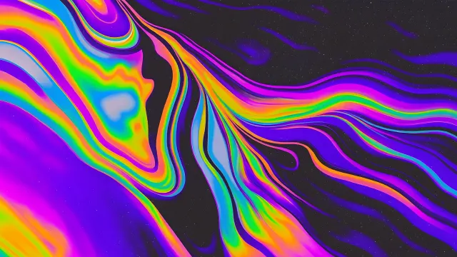 Neon Cosmic Oil Swirl wallpaper on Pixipics