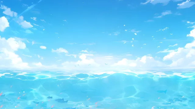 Ocean Surface Underwater View wallpaper on Pixipics