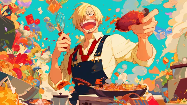 One Piece Sanji Colorful Chef wallpaper from Pixipics