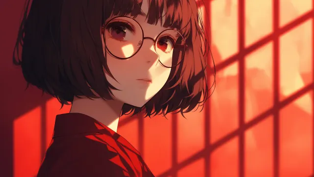 Oshi No Ko Kana Arima In Glasses Red wallpaper on Pixipics