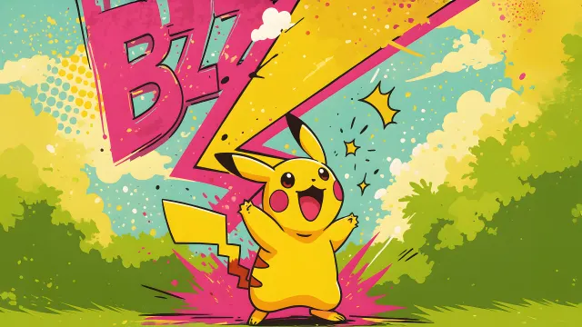 Pokemon Pikachu Vintage Style wallpaper from Pixipics